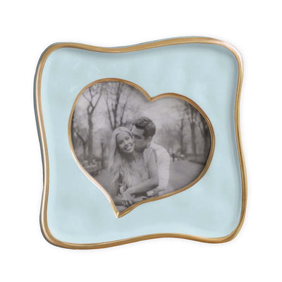 Blue Curved Heart - 5"x5"