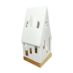 Ceamic Village House with Candle Setup - 7