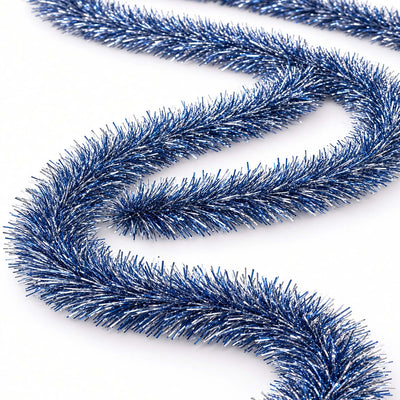 Night Blue Tinsel Garland - 6.5'