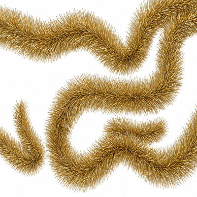 Champagne Tinsel Garland - 6.5'