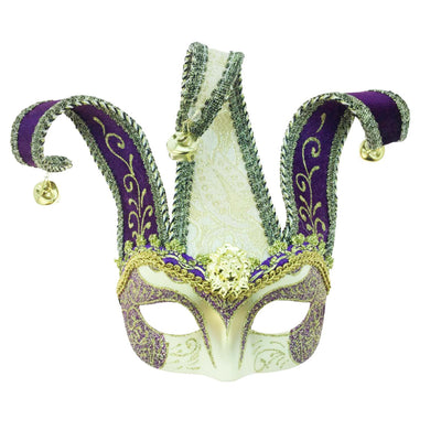 Purple Masquerade Jester Mask