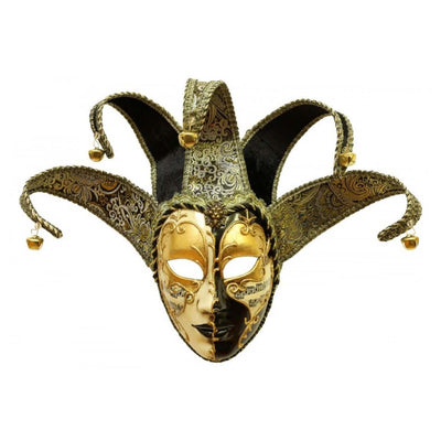 Black & White Venetian Jester Mask