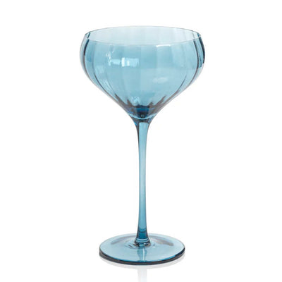 Blue Madeleine Cocktail Glass