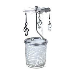 Silver Music Note Carousel Votive - 6