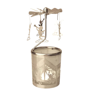 Gold Angel Carousel Votive - 6" Tall