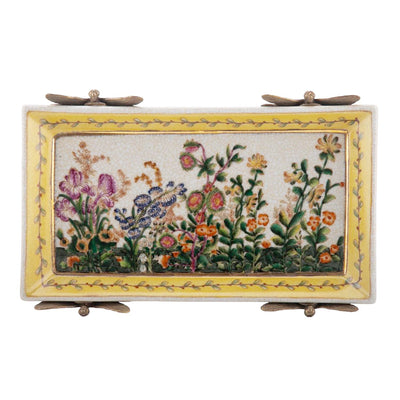 Porcelain Dragonfly Pattern Platter