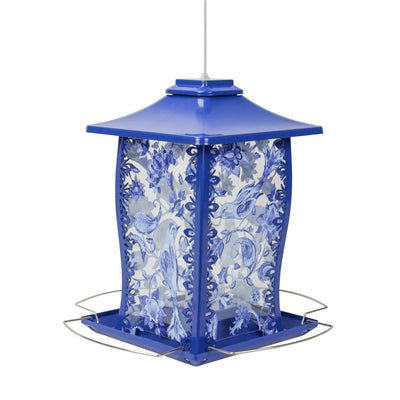 Blue Metal Gazebo Bird Feeder