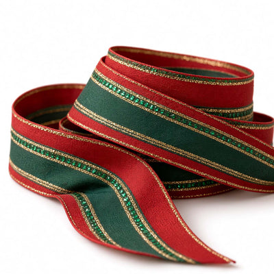 Red & Green Twinkle Ribbon - 4"