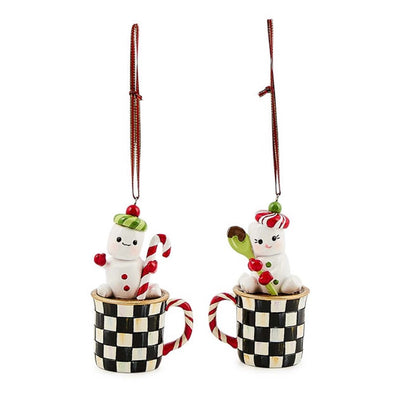 Check It Out Marshmallow Ornaments - Set of 2