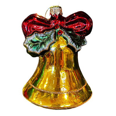 Bow Holly Bell Ornament