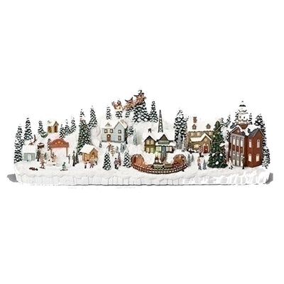 Glowing Musical Village Mantlepiece