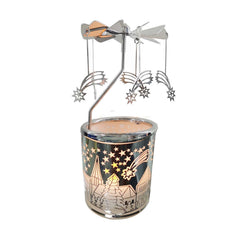 Silver Holy Night Carousel Votive