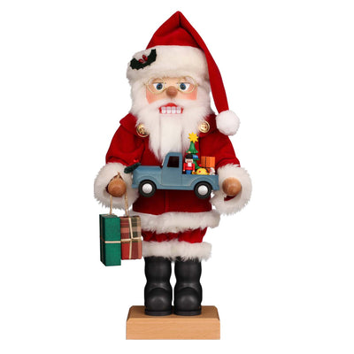 Santa Blue Car Nutcracker - 15.5" Tall
