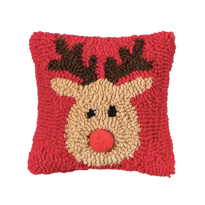 Red Reindeer Games Pillow - 8"