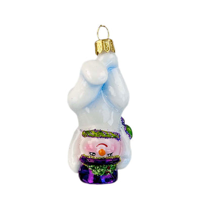 Mini Upside-Down Snowman Ornament - 2"