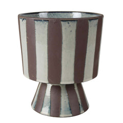 Brown Stripe Chalice Cachepot