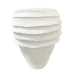 White Fringe Vase - 13.5
