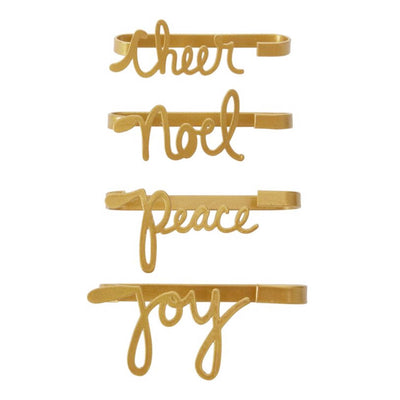 Brass Christmas Icon Napkin Holders