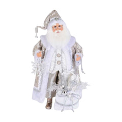 White Christmas Santa with LED Light