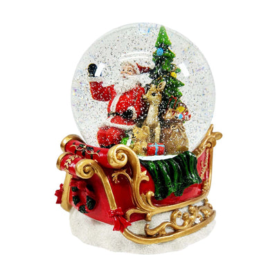 Musical Santa Snowglobe - 7" Tall