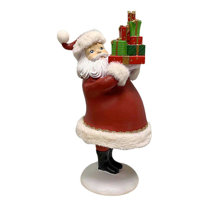 Santa Serving Gifts Resin Figure - 18" Tall