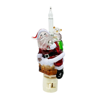 Santa & The Chimney Bubble Nightlight - 7" Tall