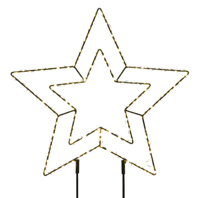 LED White Double Star Frame - 23"