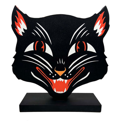 Scardey Cat Block Cut Out - 8" Tall