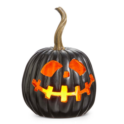 LED Black Jack O' Lantern - 8"