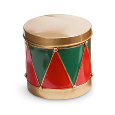 Red Green Drum Tin Contain - 6"