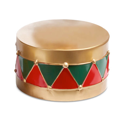 Red Green Drum Tin Contain - 7"