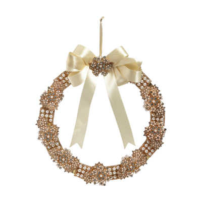 Gold Vintage Wreath Ornament - 11" Tall