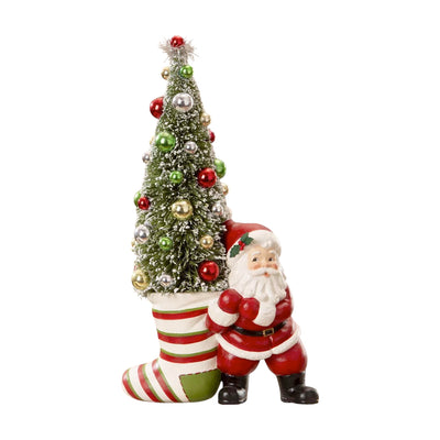 Retro Santa Pulling Stock - 12"