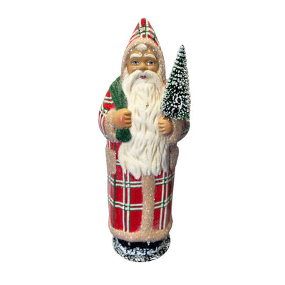 Red White Green Plaid Santa