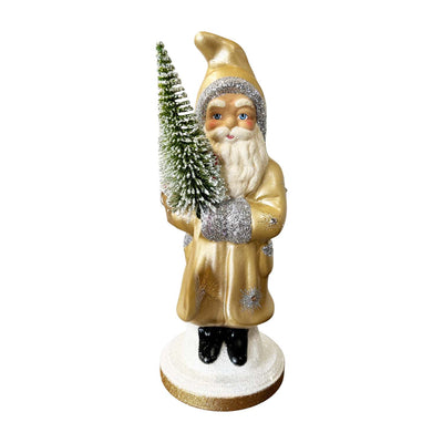 Gold Santa with Crystal Starbursts
