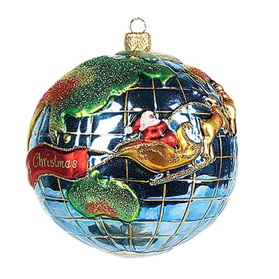Santa Around The Globe Ornament