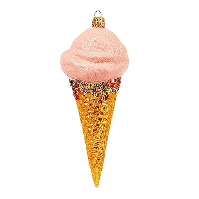 Ice Cream & Sprinkle Cone Ornament