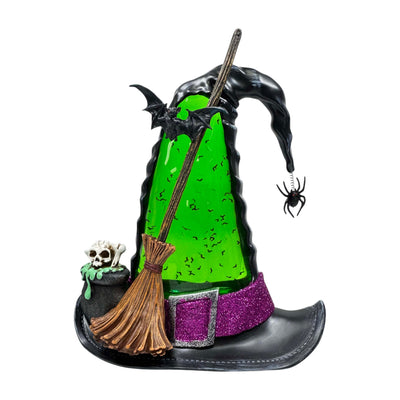 LED Witch Hat Water Lantern - 11"
