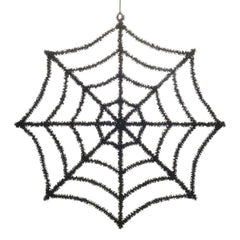 Black Tinsel Spider Web - 37