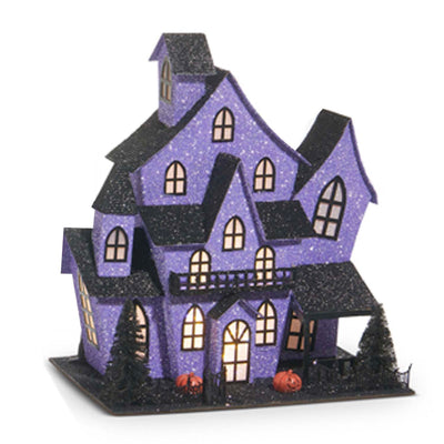 LED Purple Haunted House - 13"
