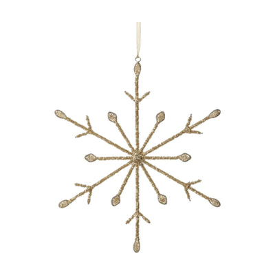 Gold Jeweled Snowflake Ornament - 12"