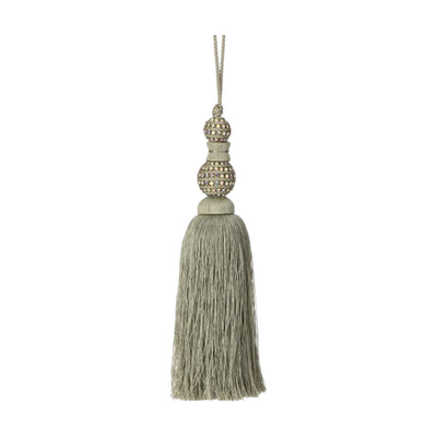 Pewter Jewel Tassel Ornament - 7"