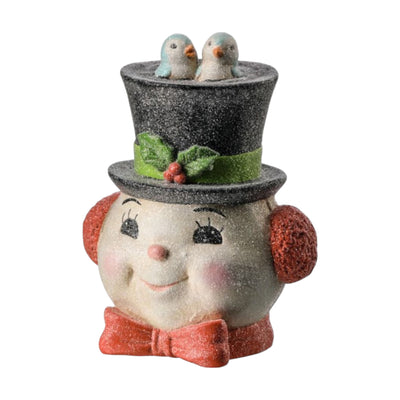 Snowman Head with Bird - 6.5"