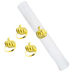 Gold Pumpkin Napkin Ring Ð Box of 4
