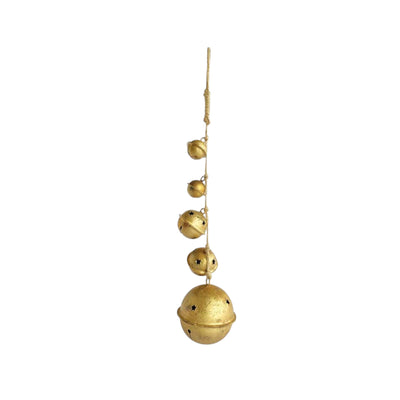 Gold Metal Hanging Bells - 16"