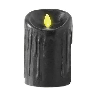 Black Drippy LED Candle - 5" Tall