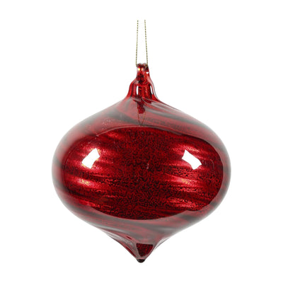 Onion Red Swirl Orn - 5"