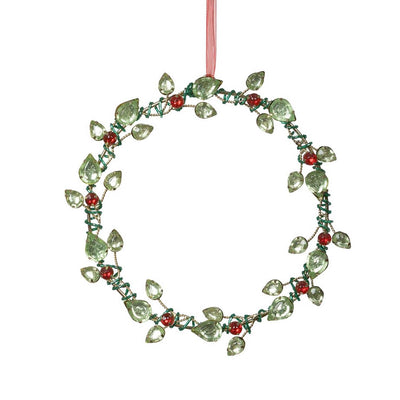 Beaded Vine Wreath Ornament