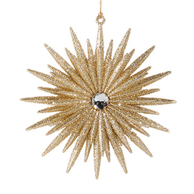 Champagne Starburst Orn 5"