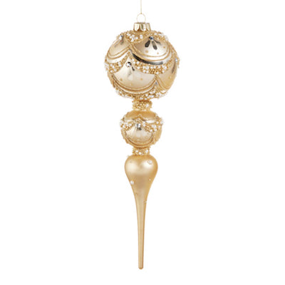 Gold Pearl Finial Orn 11"